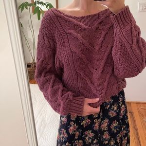 In the style of Doen Rose Cable Knit Sweater